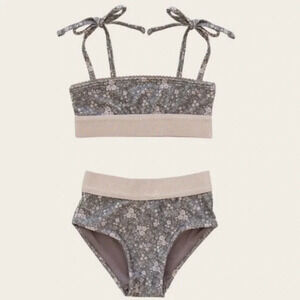 Jamie Kay Toddler / Youth Girls Sophie Bikini in Pansy Floral Dark Sz 4 New NWT